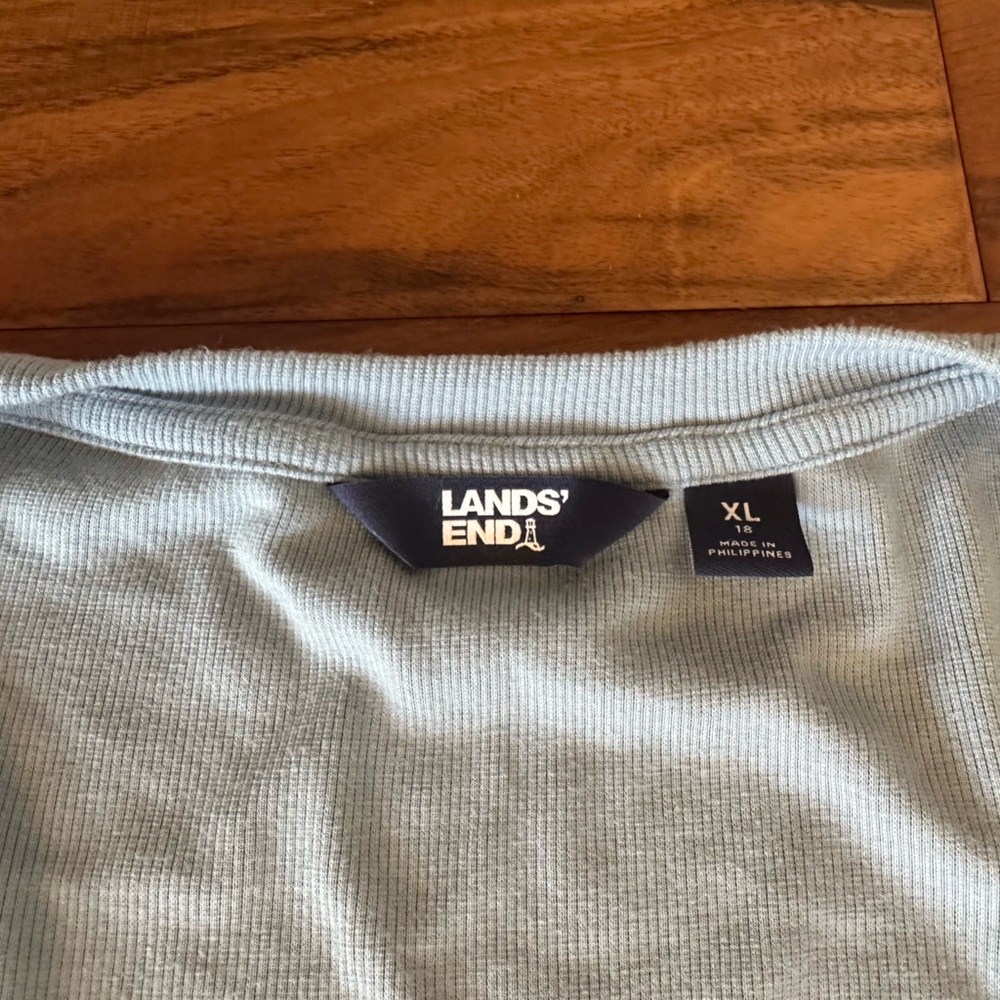 Lands' End Long Sleeve Top Bundle- Blue and Green size XL - Picture 3 of 3